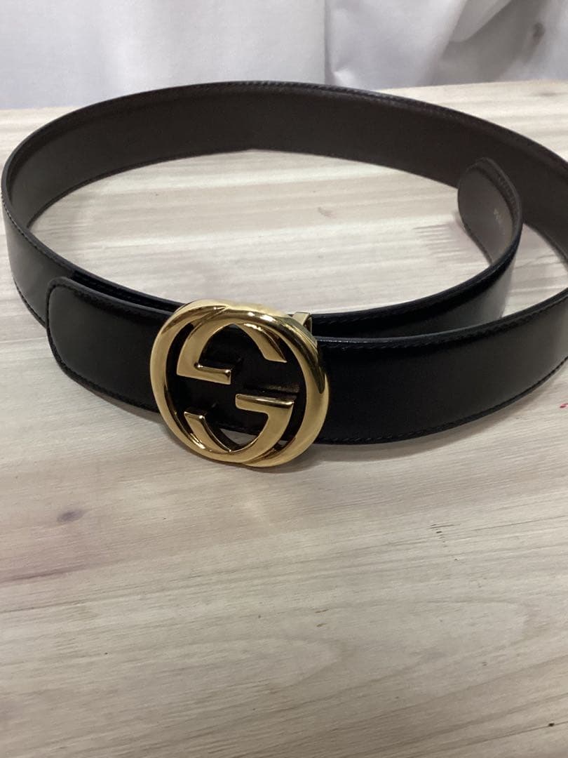 最終値下げ　美品　グッチ　レザーベルト　①