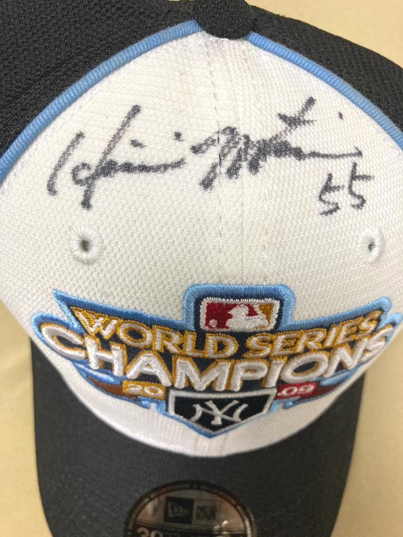 #55ゴジラ松井直筆サイン・2009MLBワールドシリーズ、記念Tシャツ＆CAP