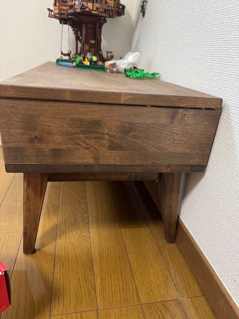 [ベルメゾン] ローボード テレビ台 天然木 アルダー材 ダークブラウン