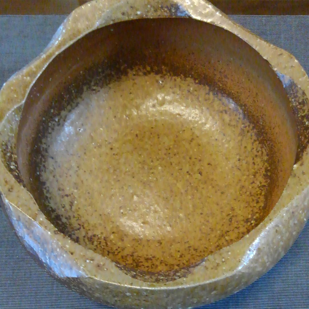 オシャレな　丸鉢　備前焼