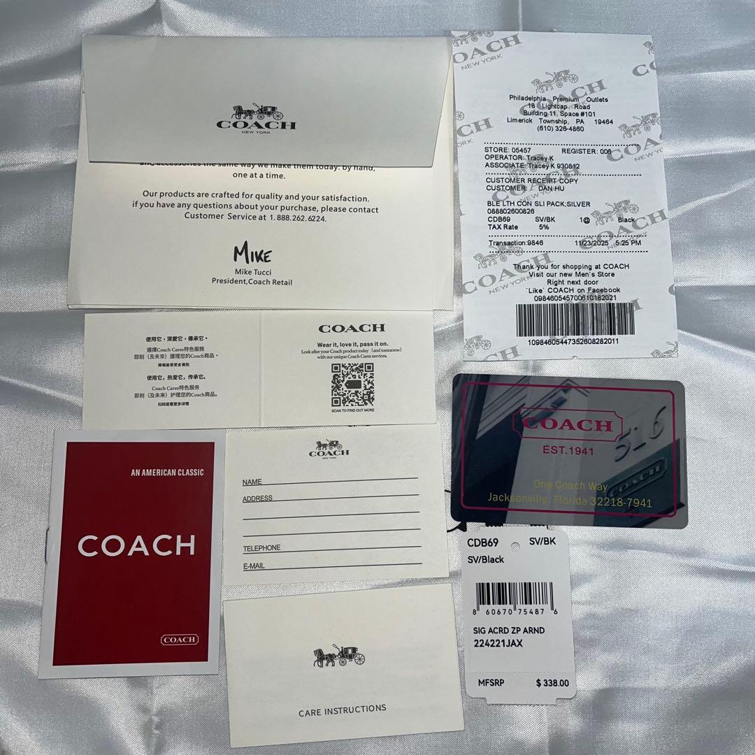 ★新品未使用★COACH キルティング フェイ ミニ ドローストリング バッグ