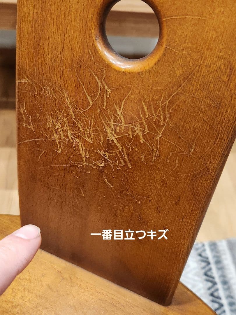 【交渉可】Karimoku　カリモク家具　木製ダイニングチェア　2脚セット廃盤品