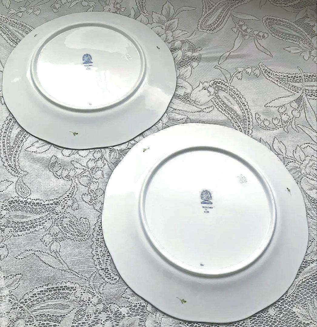 未使用品　19㎝ディナープレート2枚　HERENDウィーンの薔薇