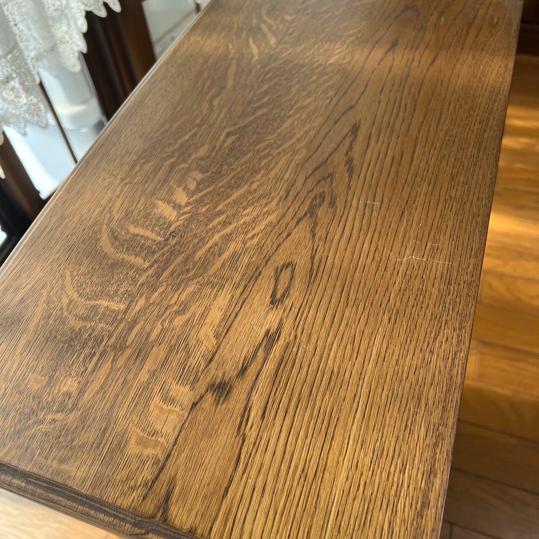 木製ラック ダークブラウン 2段棚 4引き出し