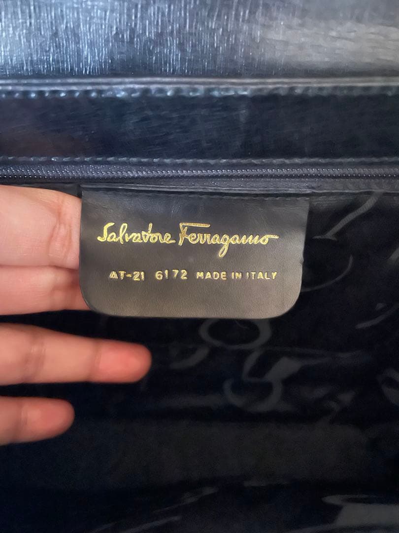 極美品 Ferragamo 2Way トップハンドルバッグ