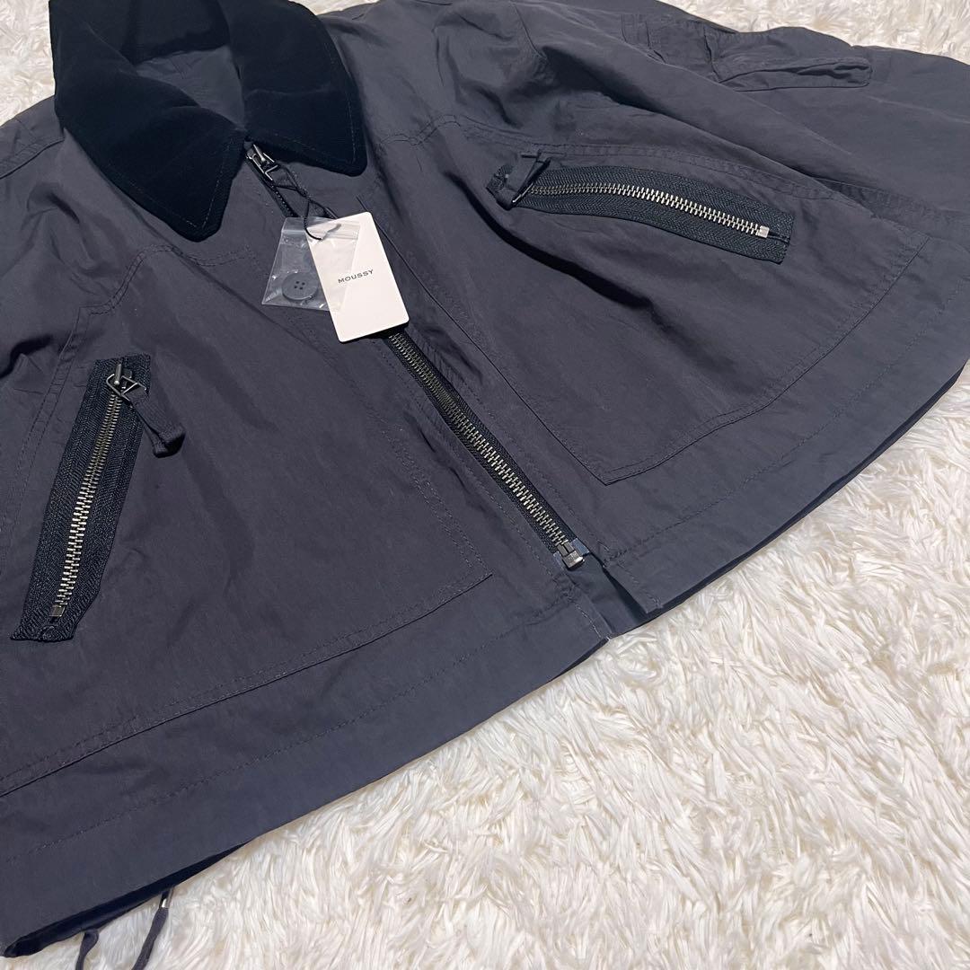 yu_　moussy REVERSIBLE ジャケット　ブラック　ロング丈