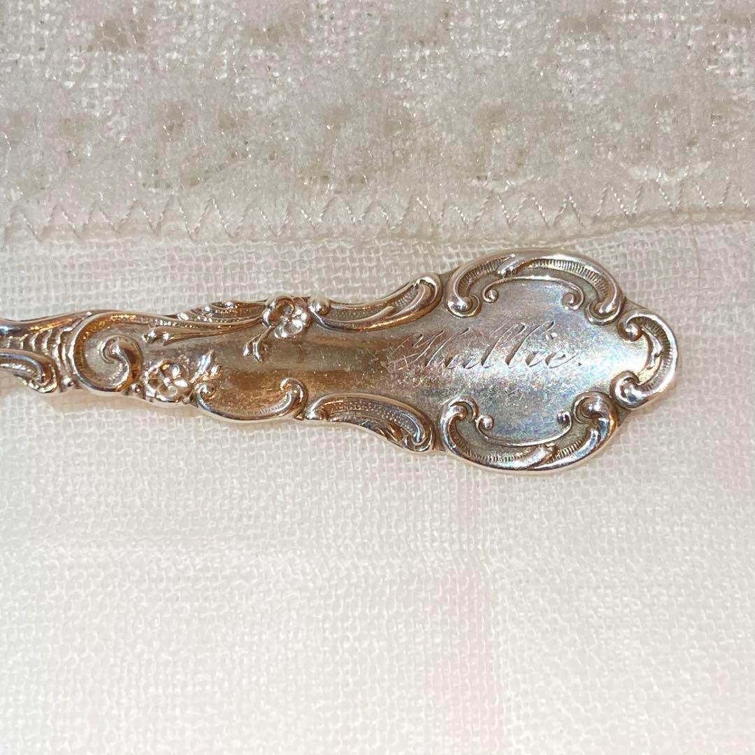 84 スターリングシルバーフローラルデザインのスプーン