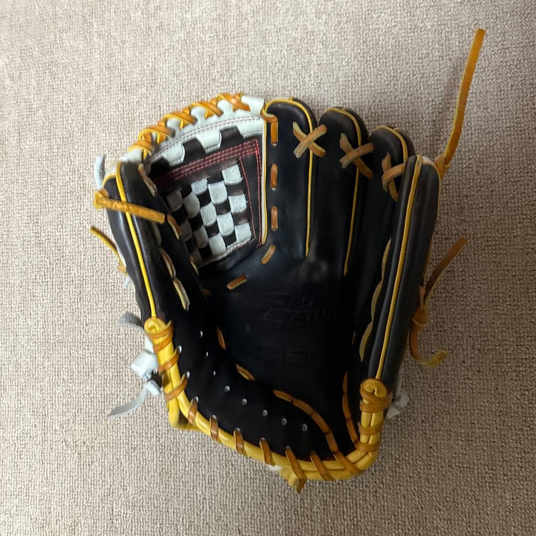 ZETT 野球用グローブ ブラック/ホワイト