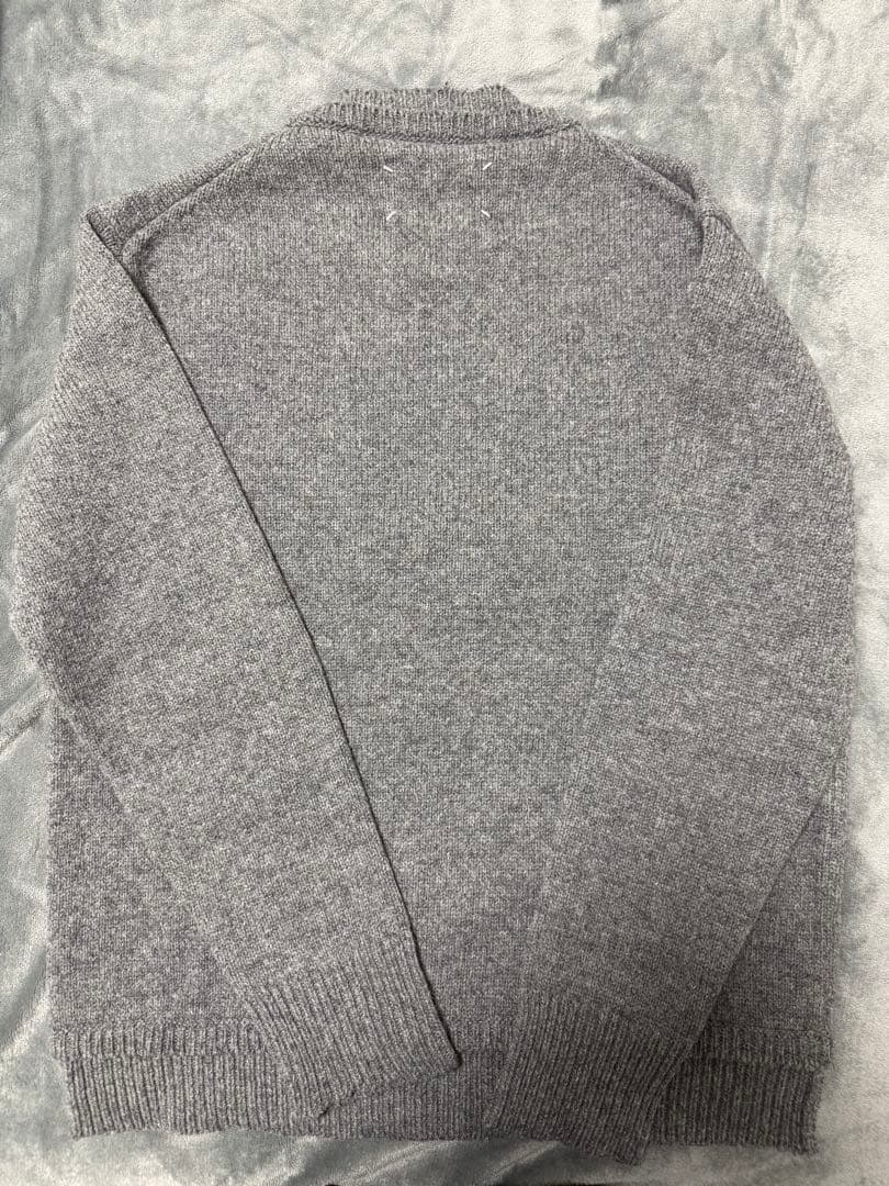バ*ナ様 Maison Margiela　エルボーパッチ付きニット　グレー マル