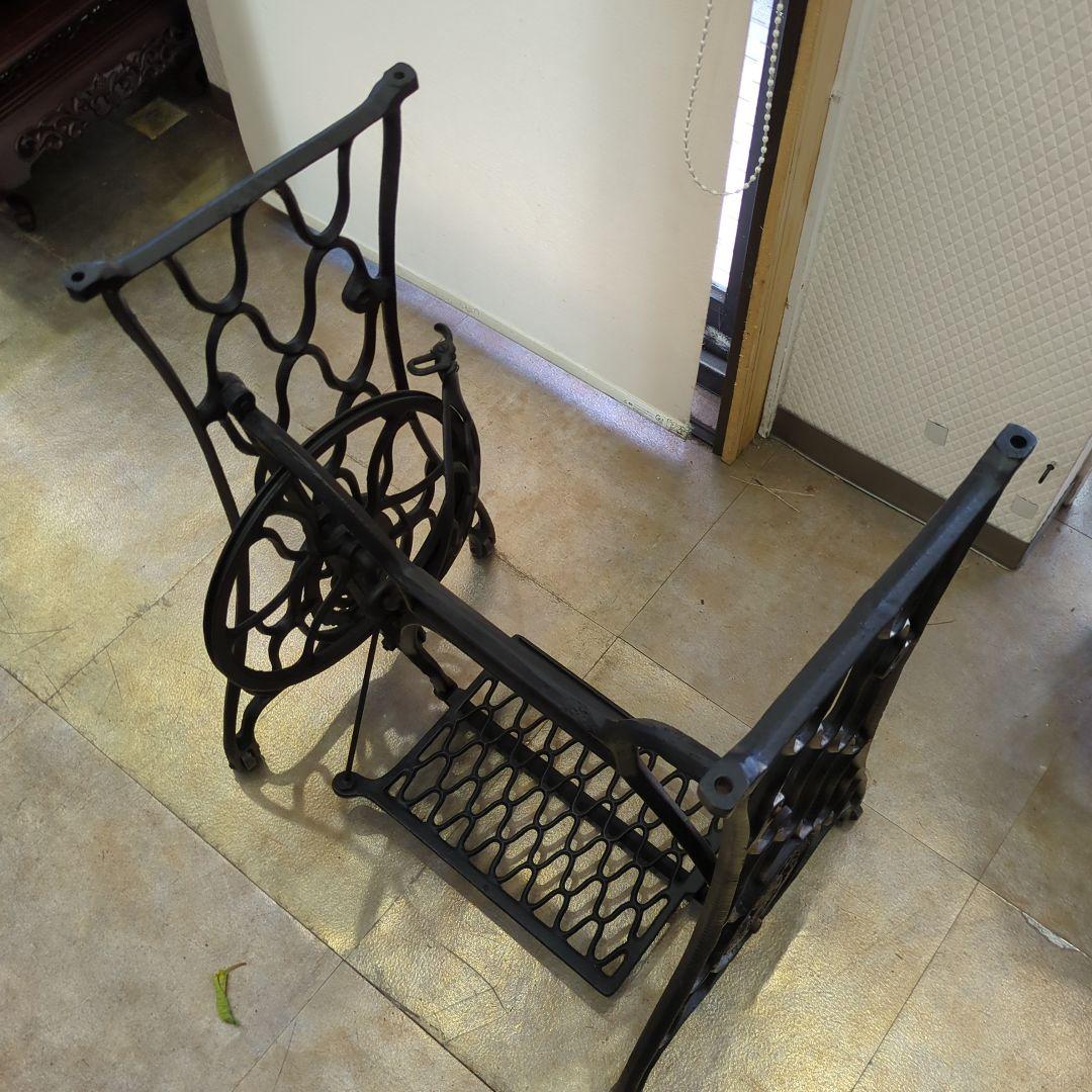 アンティーク　SINGER アイアン　ミシン　脚のみ　あみあみ　テーブル