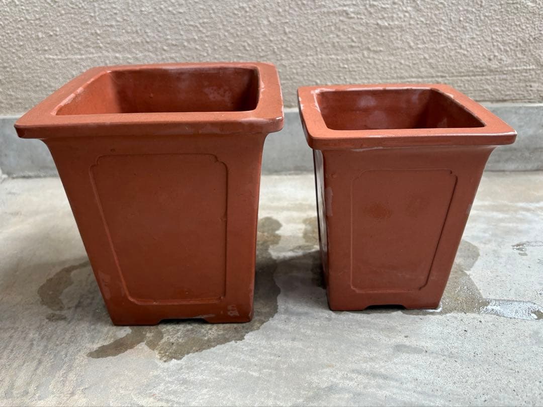 中国鉢2点セット！　支那鉢　盆栽