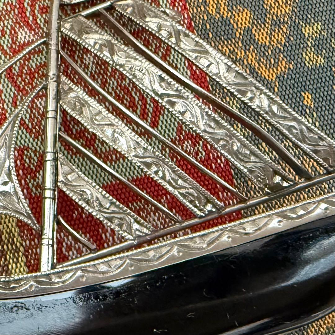 アンティーク帯留　帆船　綺麗な彫り　大正ロマン