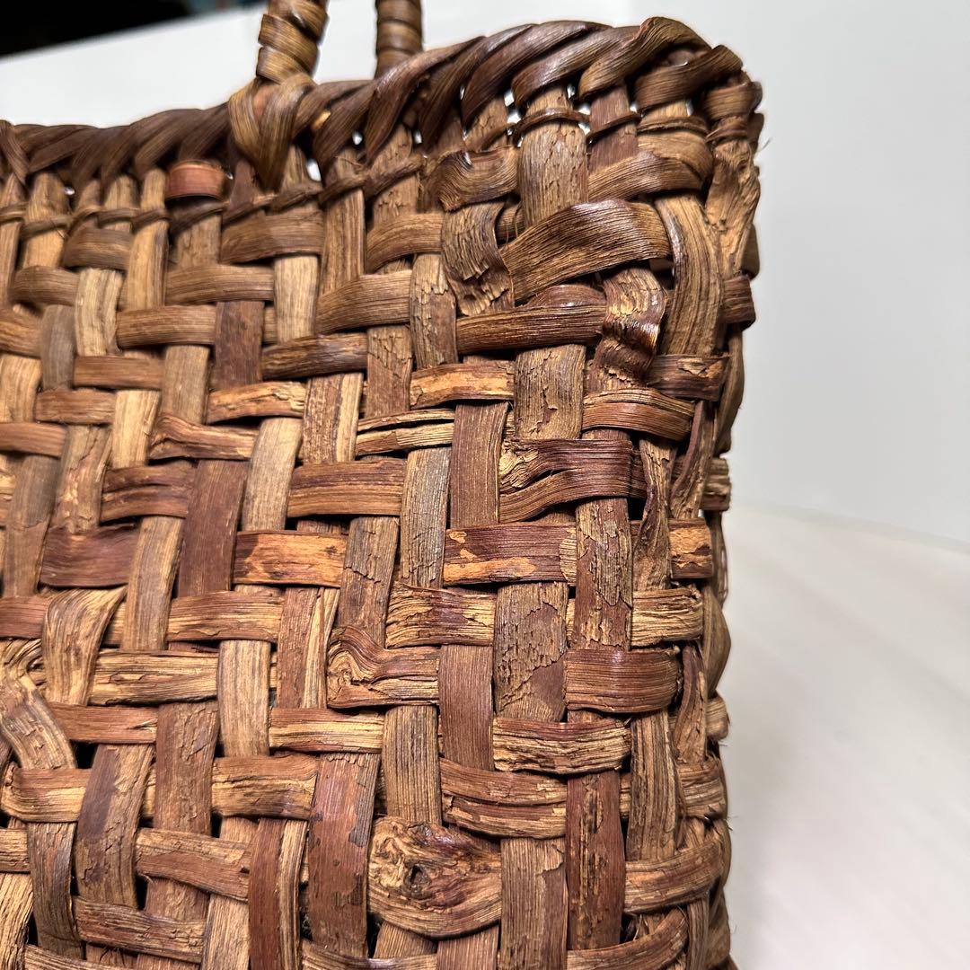 山葡萄☆国産☆トートバッグ☆編み込み☆カゴバッグ☆