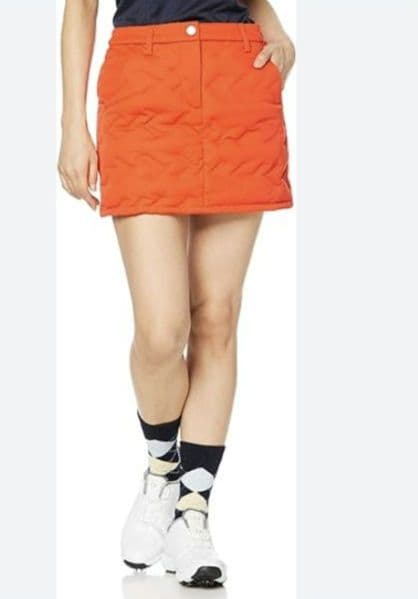 再再再値下げ新品　デサントゴルフ　ダウンスカートМ　定価23100円中綿オレンジ