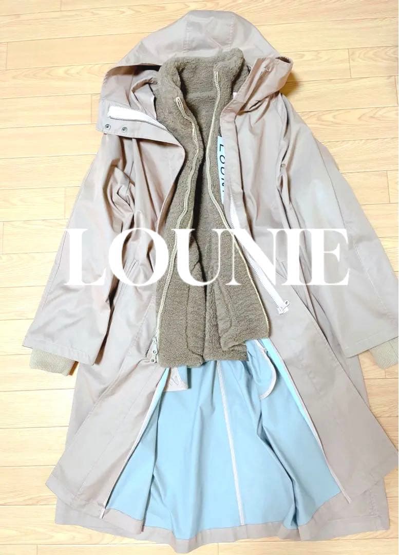 新品LOUNIEボアライナー付きフードコート❤︎ピンク38