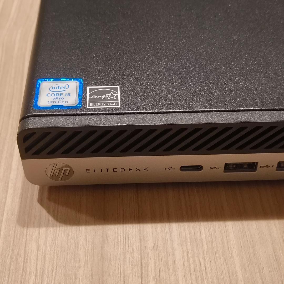 ミニPC HP EliteDesk800G4 i5 8500T 8GB Wifi