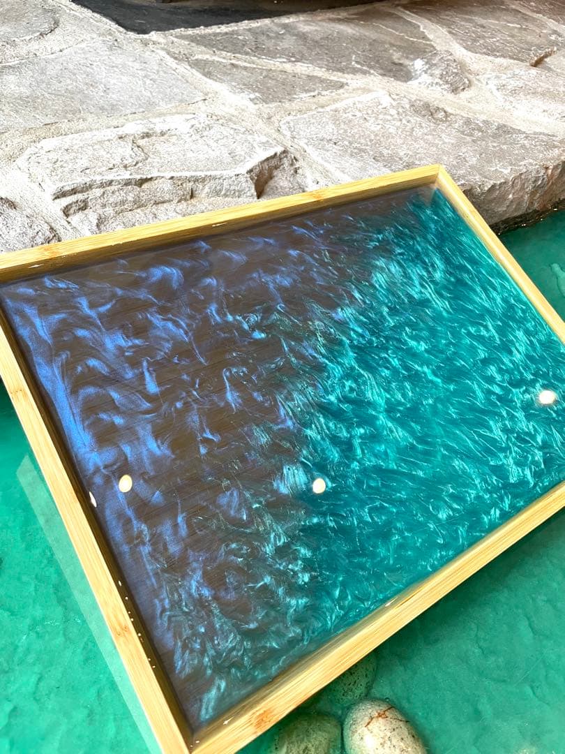 刻craft レジンアートトレー　 Mサイズ 刻STOCKグレードNo.006