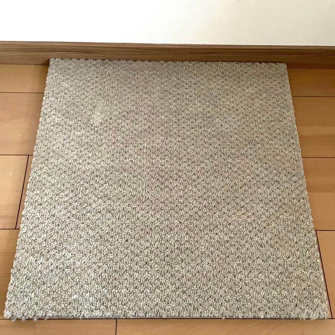 静床ライト シープホワイト 10枚 防音ラグ タイルカーペット③