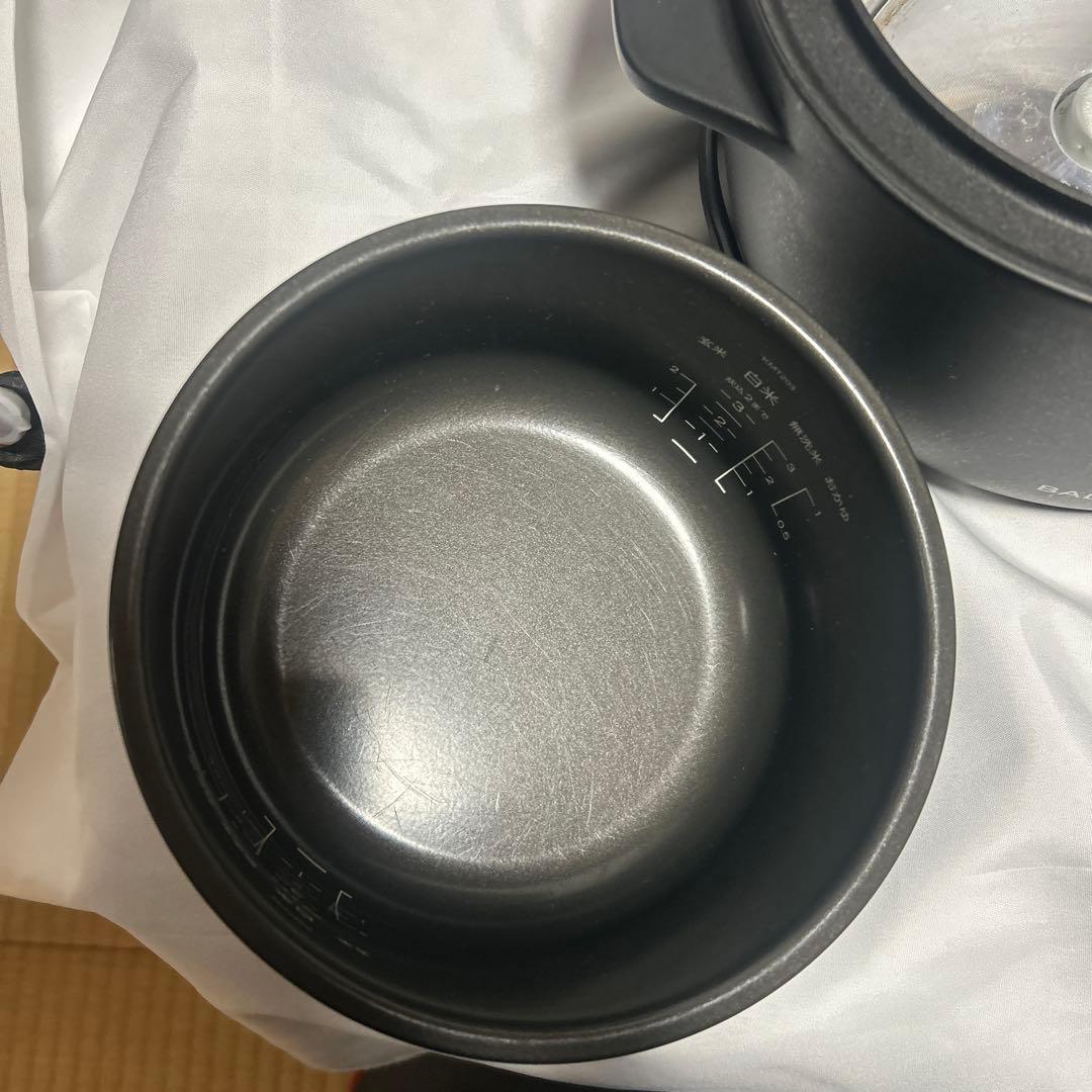 【美品】BALMUDA The Gohan 炊飯器　K03A-BK