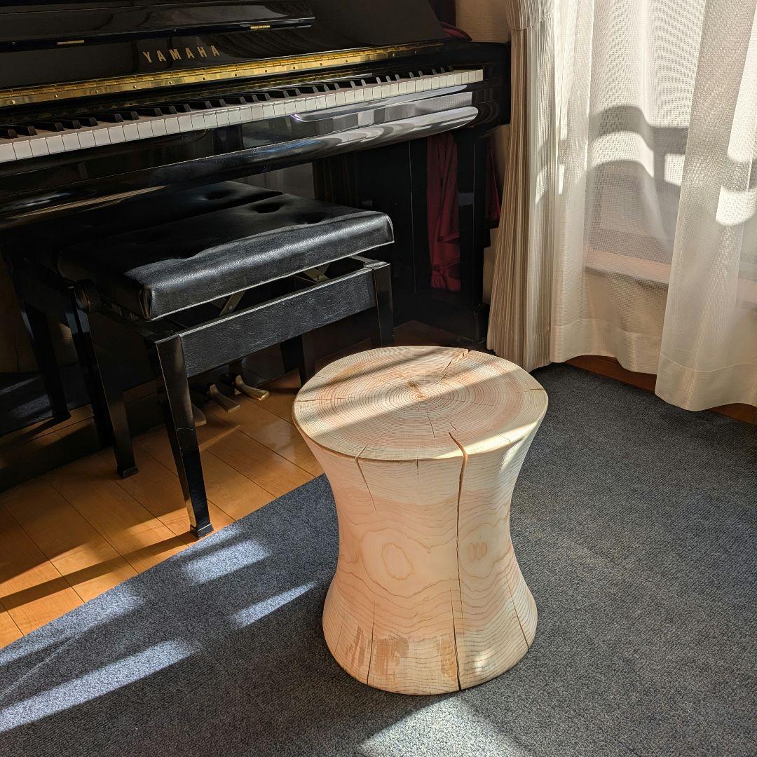 outdoorman　檜⑥　丸太　椅子　スツール　高さ約40㎝