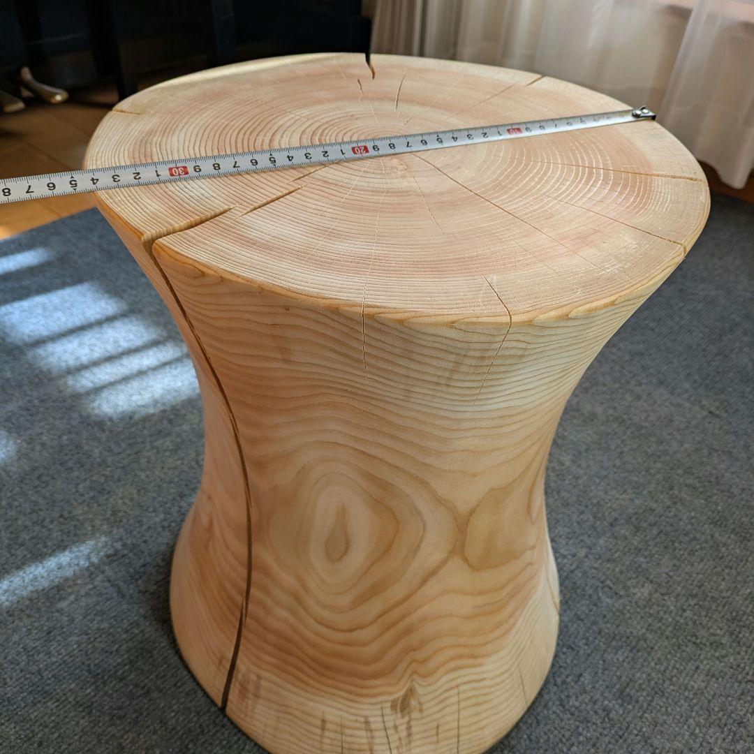 outdoorman　檜⑥　丸太　椅子　スツール　高さ約40㎝