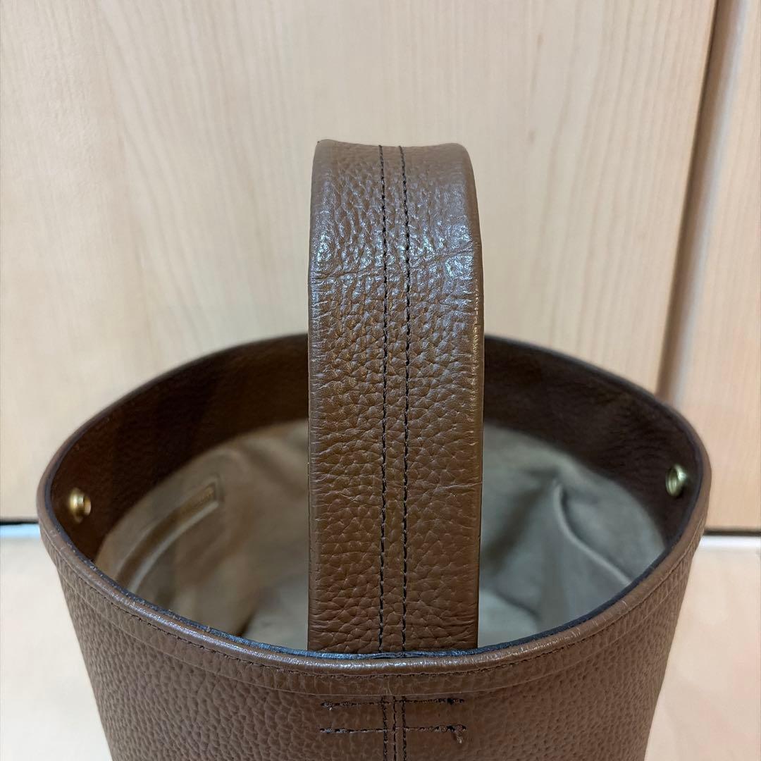 ch!iiibag レザーバスケット　ブラウン　ハンドバッグ