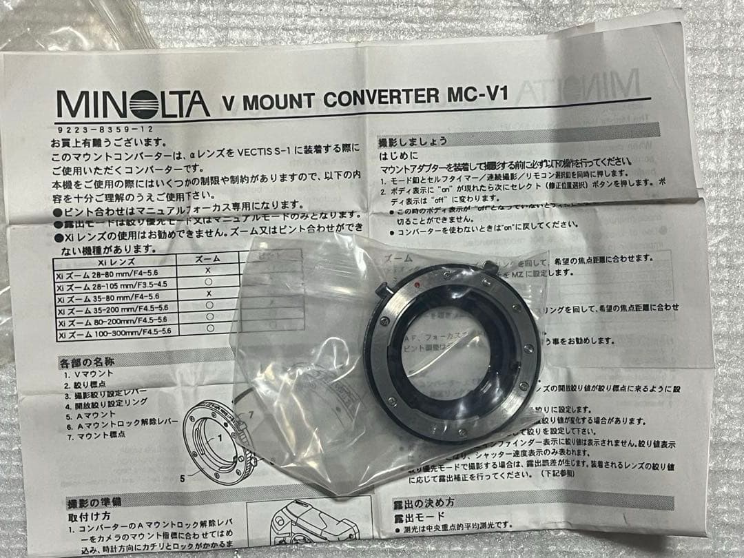 E*I様 MINOLTA VECTIS S-1 一眼レフカメラ レンズ　アクセサ