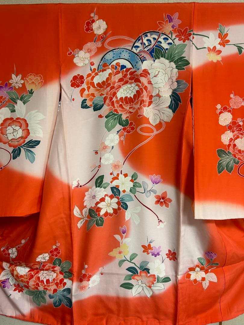 123 お宮参り　産着　一つ身　七五三　三歳　五歳　お祝い　正絹仕立て上り