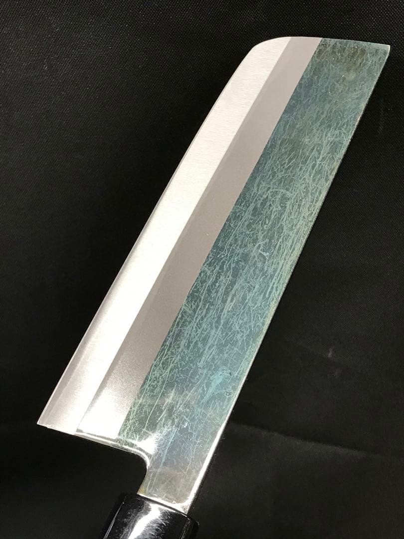 【経年保管品】三条　廣朋　HIROTOMO 出刃包丁　角型黒打包丁