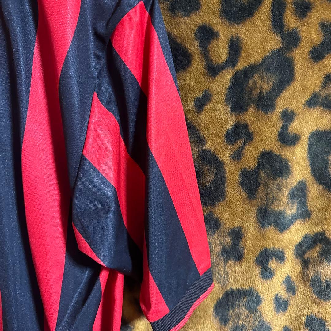 新品　赤黒ストライプ 6番　ACミラン　バレージ　football サッカー