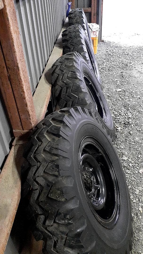 希少　鉄チン　リングホイール　ゲタタイヤ付き　ランドクルーザー70