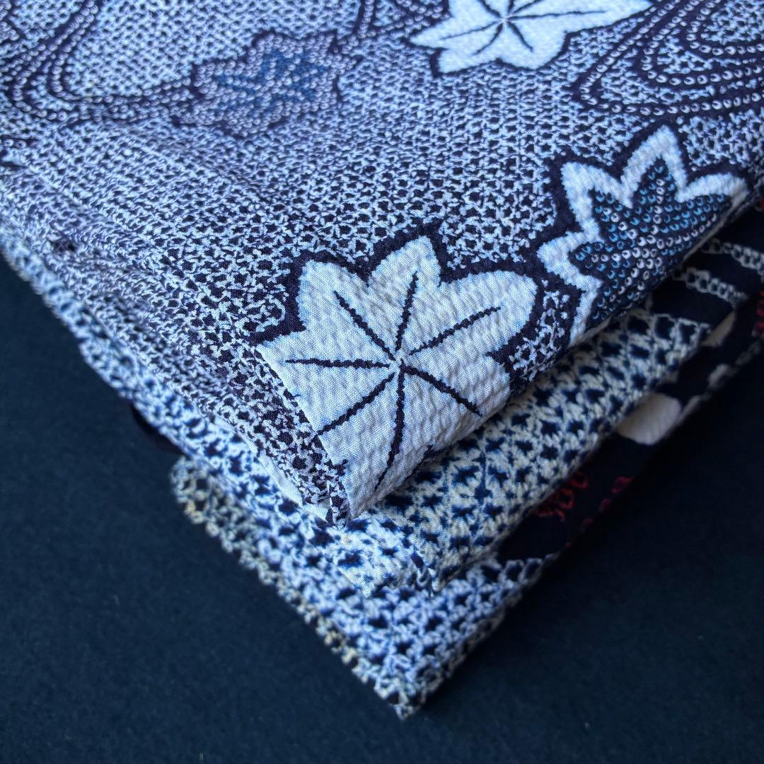 66リメイク用有松鳴海絞り浴衣4枚おまとめ売り材料綿