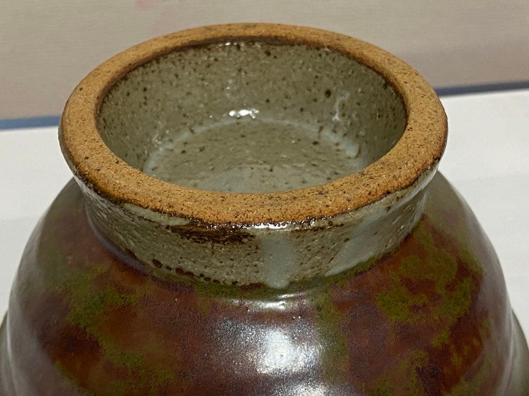 ♦民藝 ぐい呑み 益子焼 濱田庄司 柿釉 酒器 昭和時代初期 古美術 骨董品