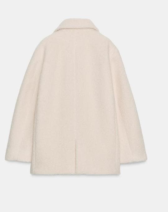 【新品】ZARA　ブークレダブルブレストミディ丈コート　Sサイズ