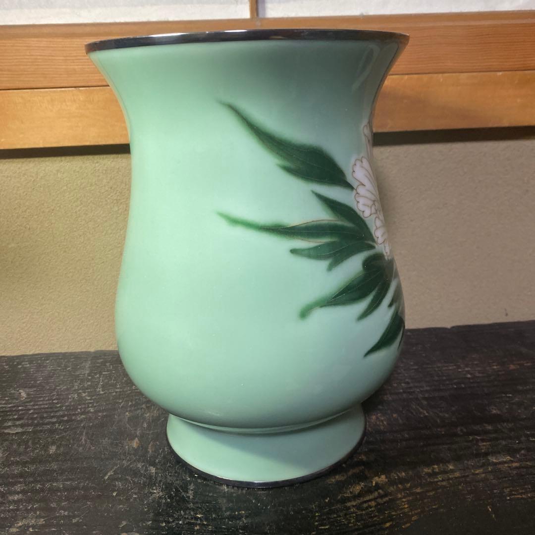 安藤七宝花図花瓶25cm18cm