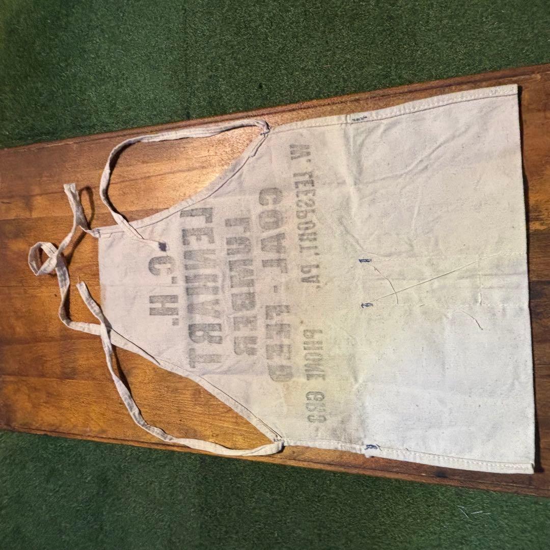 アメリカヴィンテージ ワークエプロン C.H.LENHART LUMBER当時物