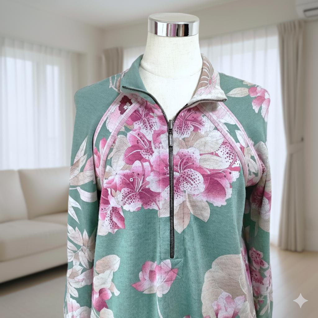 新品　大きいサイズ　レオナール　ワンピース　ライン 両面着用　40～42