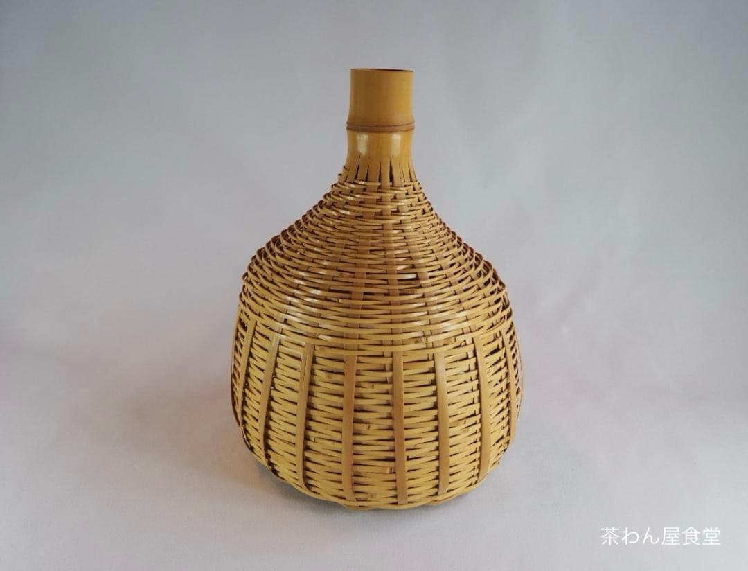 田中篁斎造『元伯宗旦好竹虫籠花入』（共箱）