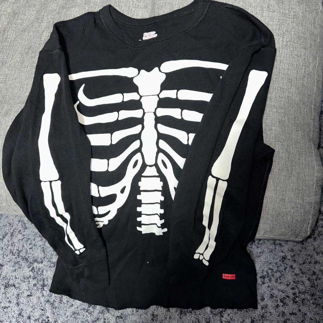 Supreme Hanes Bones Thermal ボーン 骨 サーマル 黒