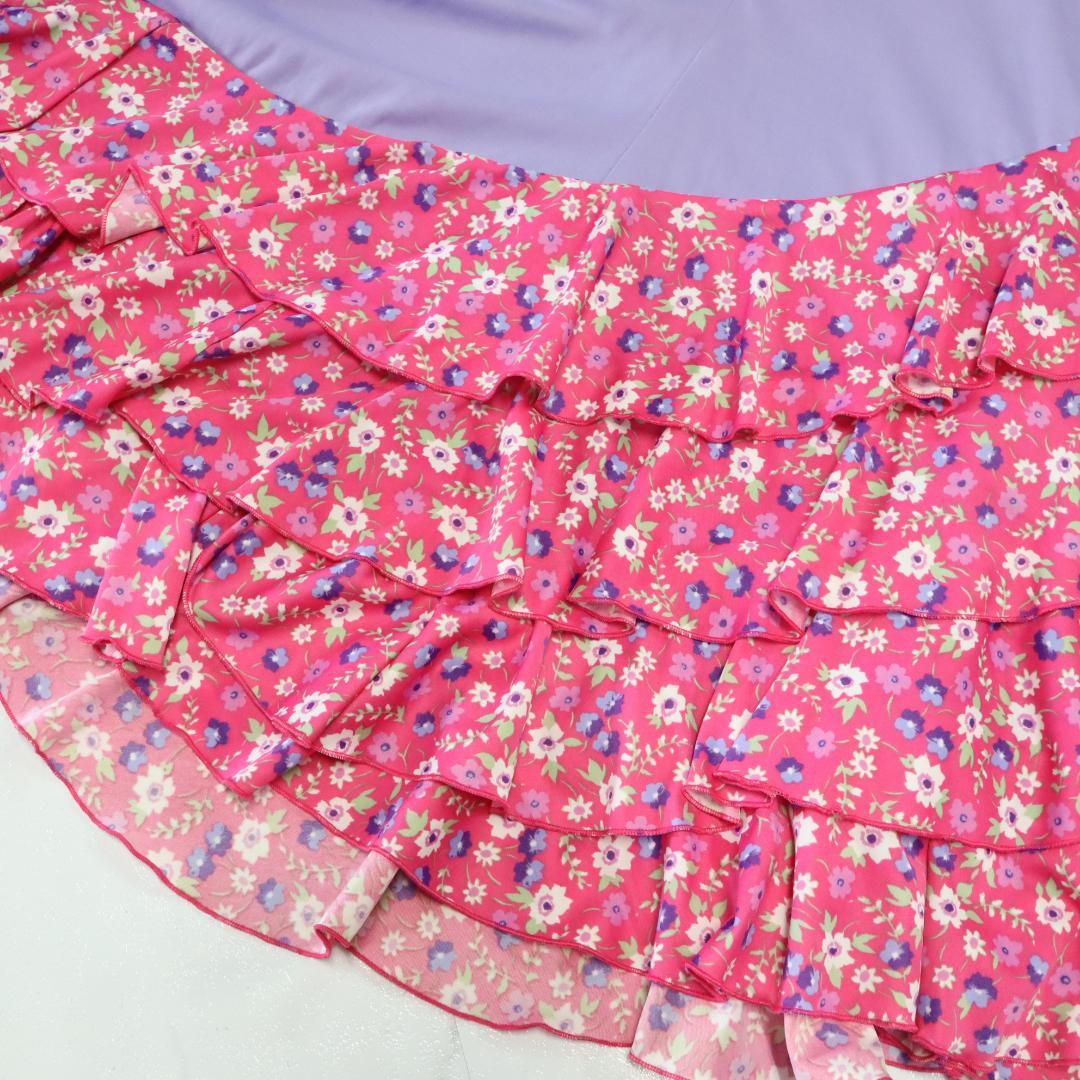 【美品 フラメンコ衣装】ラベンダー PACO OLEA ブラウス ファルダ