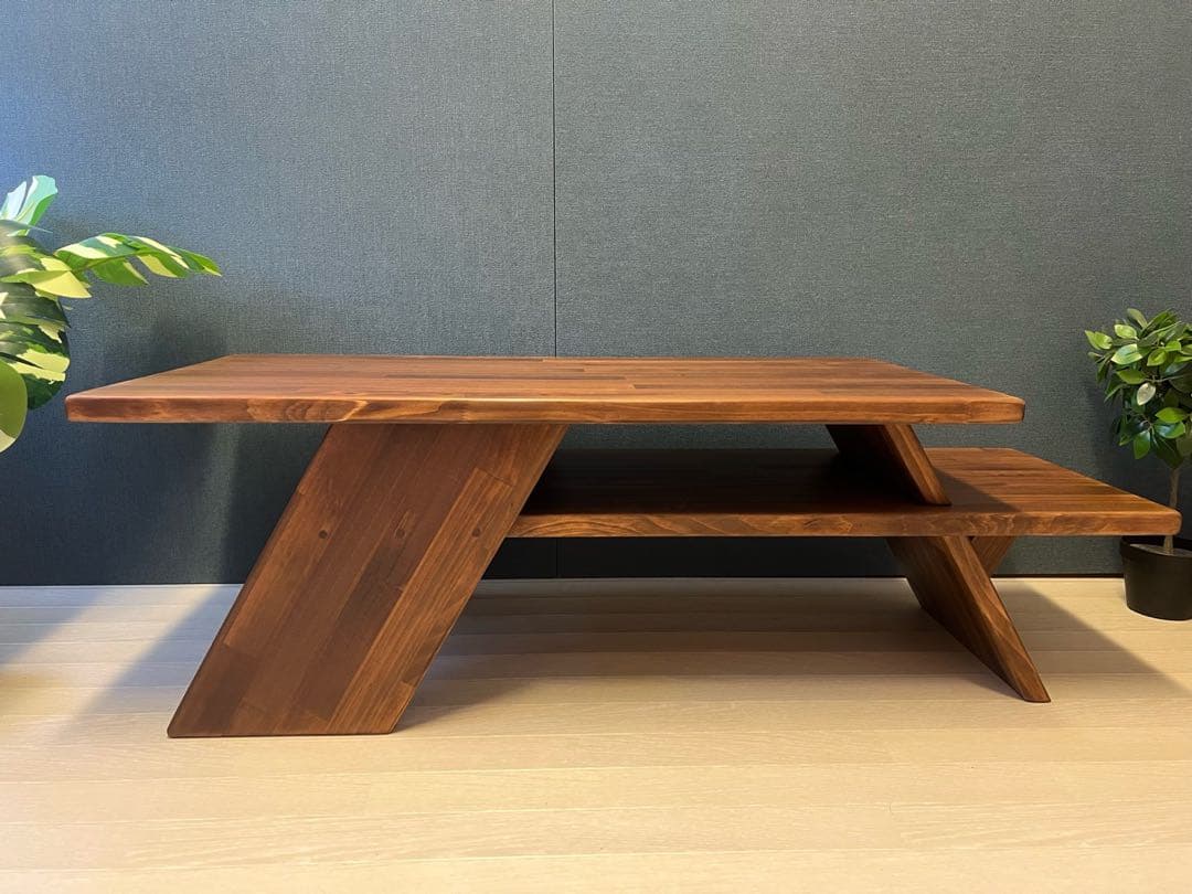 【送料無料】 ローテーブル アングル脚 110cm 45cm パイン Br