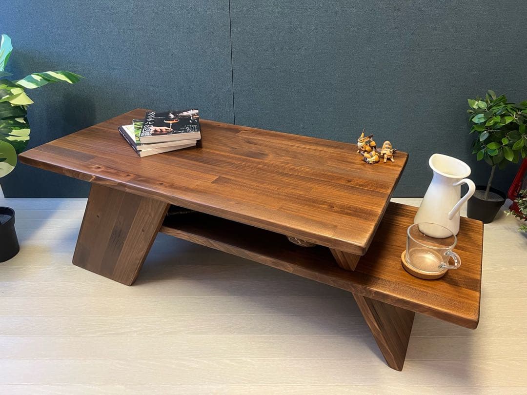 【送料無料】 ローテーブル アングル脚 110cm 45cm パイン Br