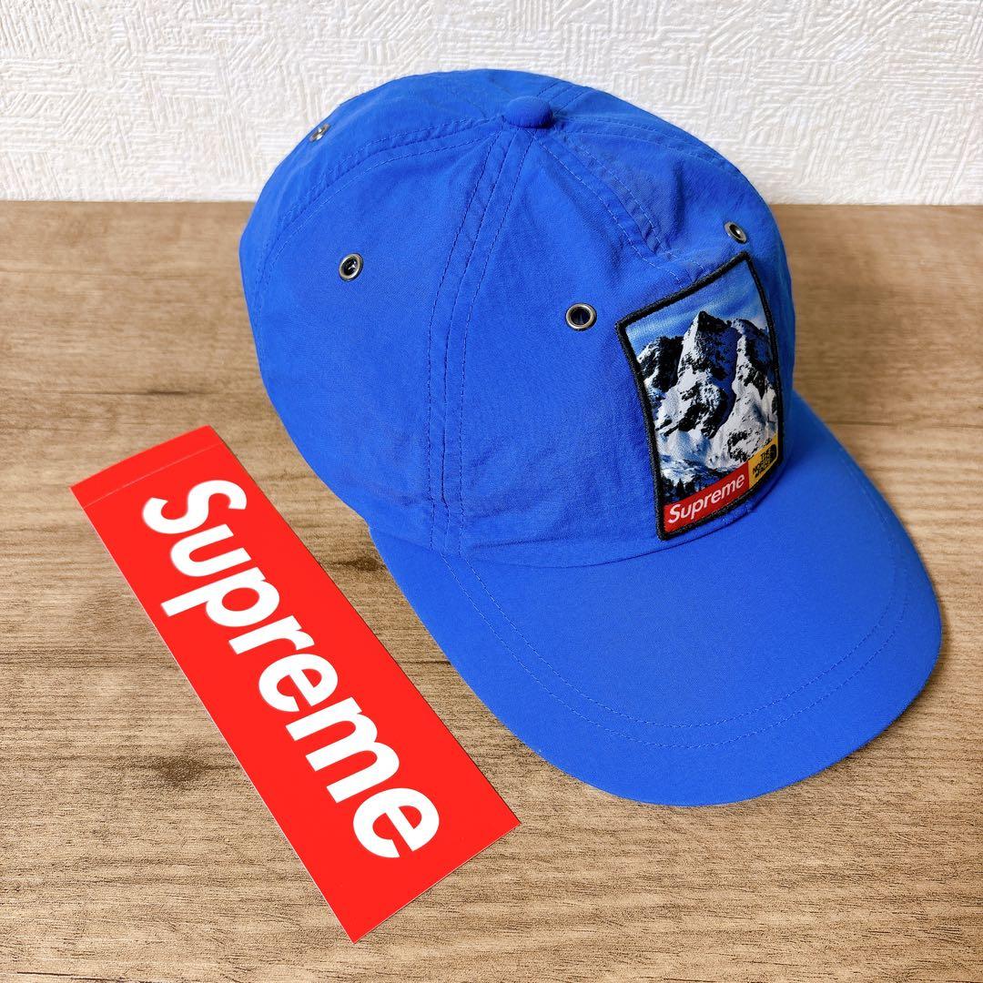 正規品　Supreme THE NORTH FACE コラボ　キャップ　ブルー