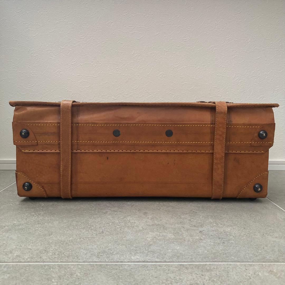 ヴィンテージ レザー トランクケース トランクバッグ レトロ雑貨 古道具 鍵付き