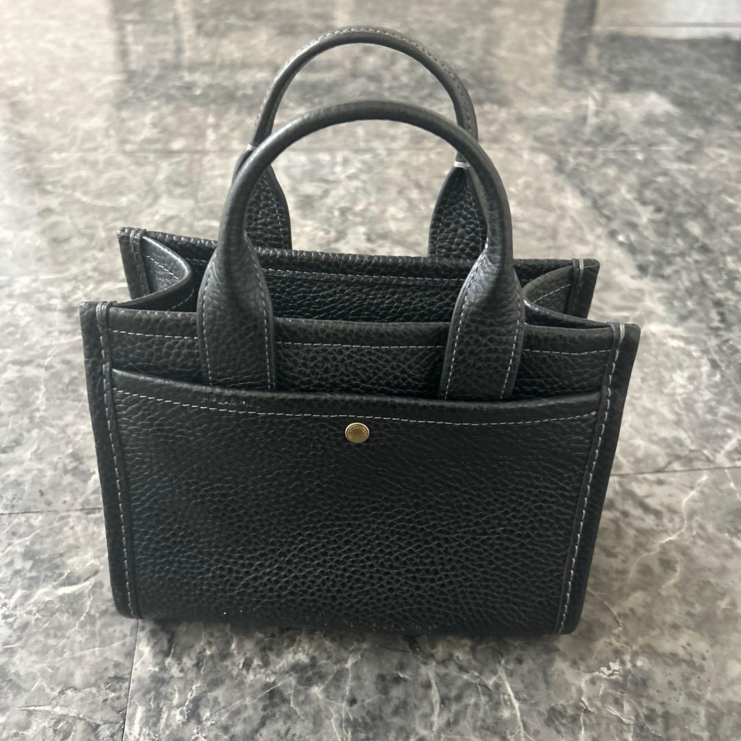 COACH ミニトートバッグ ショルダーストラップ付き ブラック