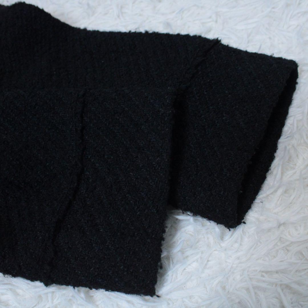 Loungedress ラウンジドレス ツイードジャケット 金ボタン ブラック