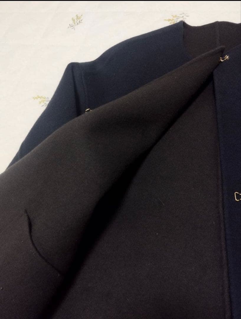 ユナイテッドアローズ　バイカラーリバーミドルコート　ネイビー　36