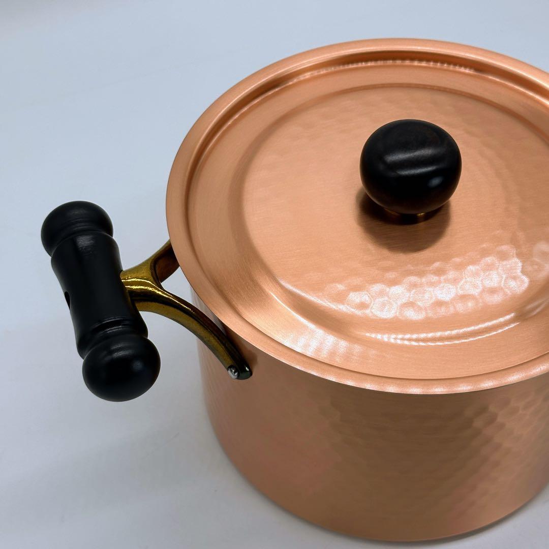 新品未使用 純銅 両手鍋 20cm 槌目加工 日本製 鍋