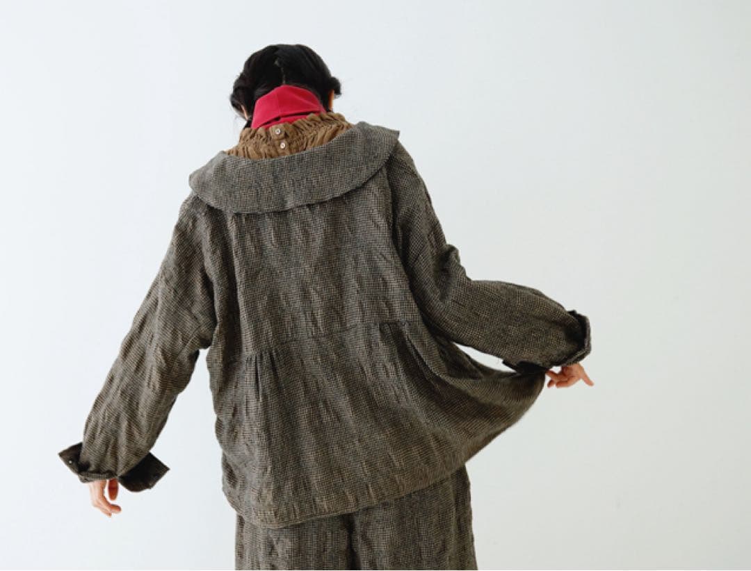 nest Robe ネストローブ ウールコットンチェックブラウス 限定カラー