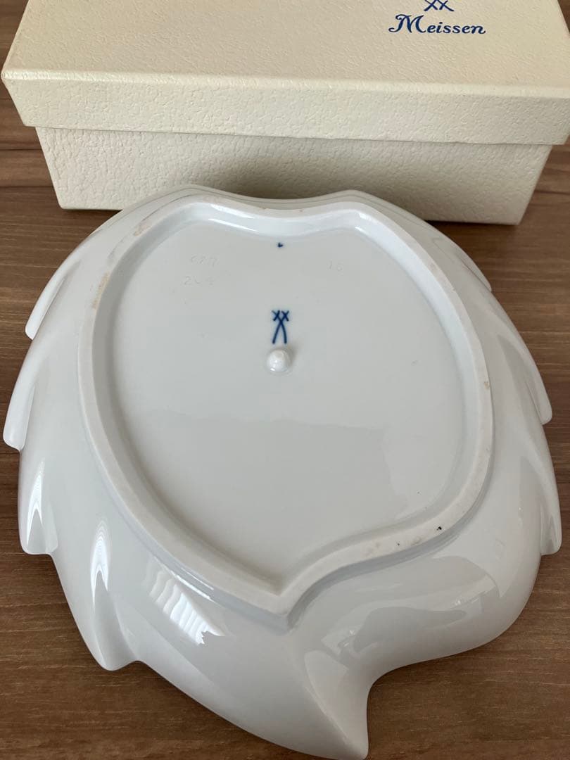 マイセン　ブルーオニオン　リーフディッシュ